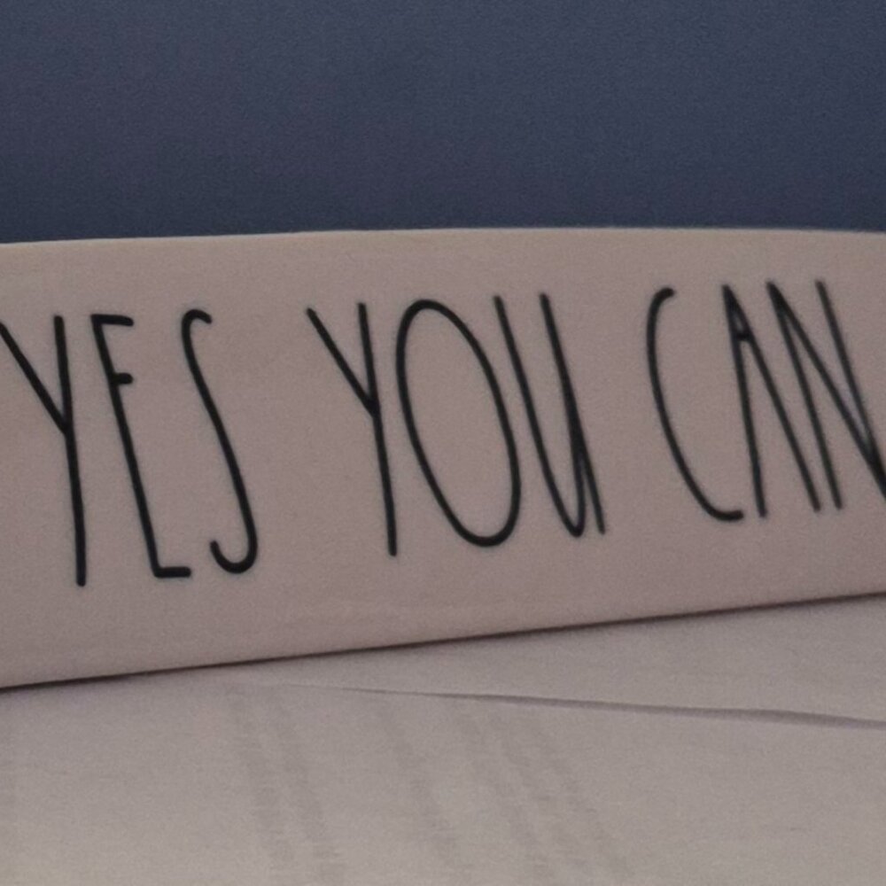 Rae Dunn Yes You Can Desk Office Name Plate Plaque Sign Paperweight by Magenta